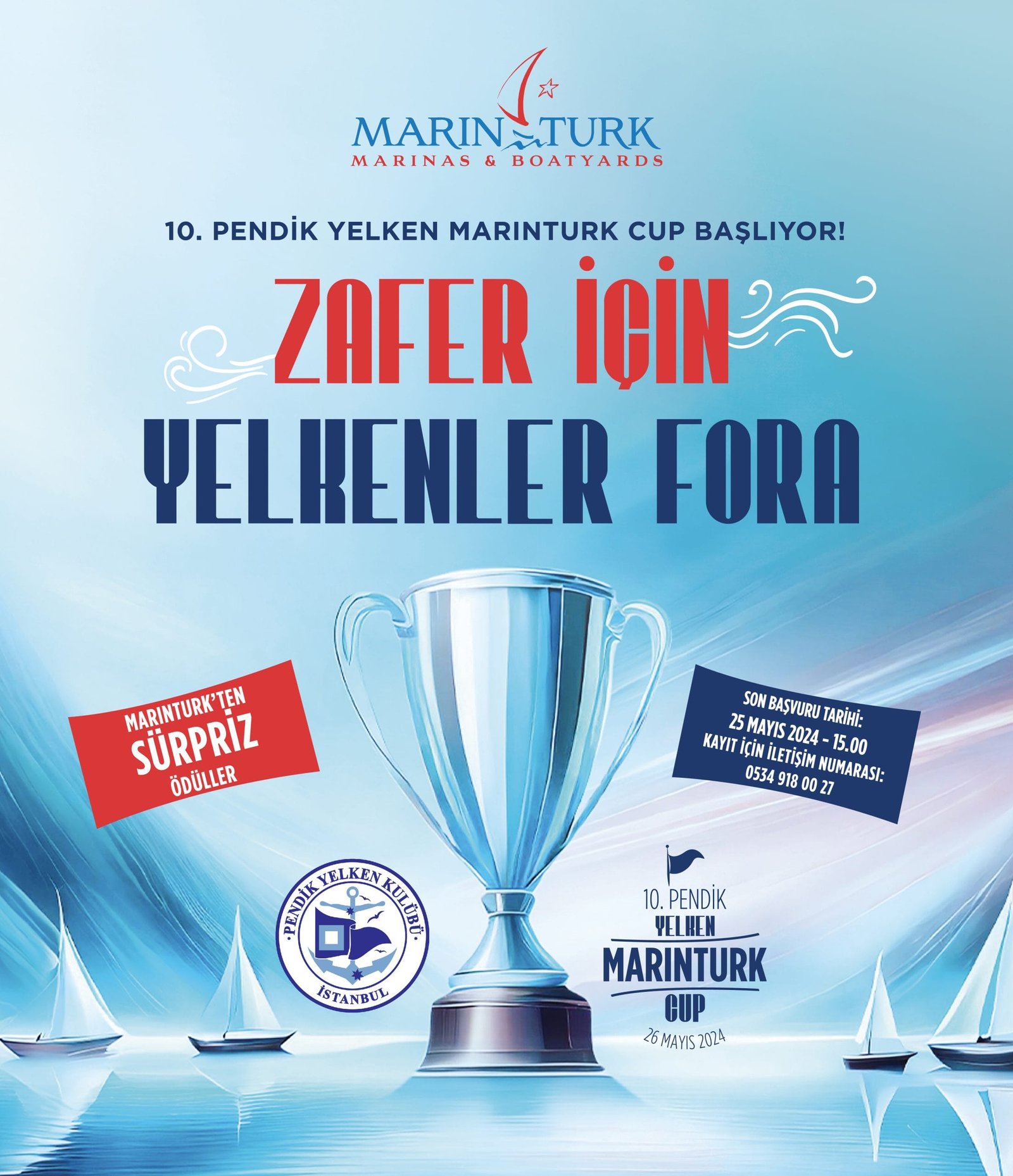 Pendik Yelken Marinturk Cup Başlıyor