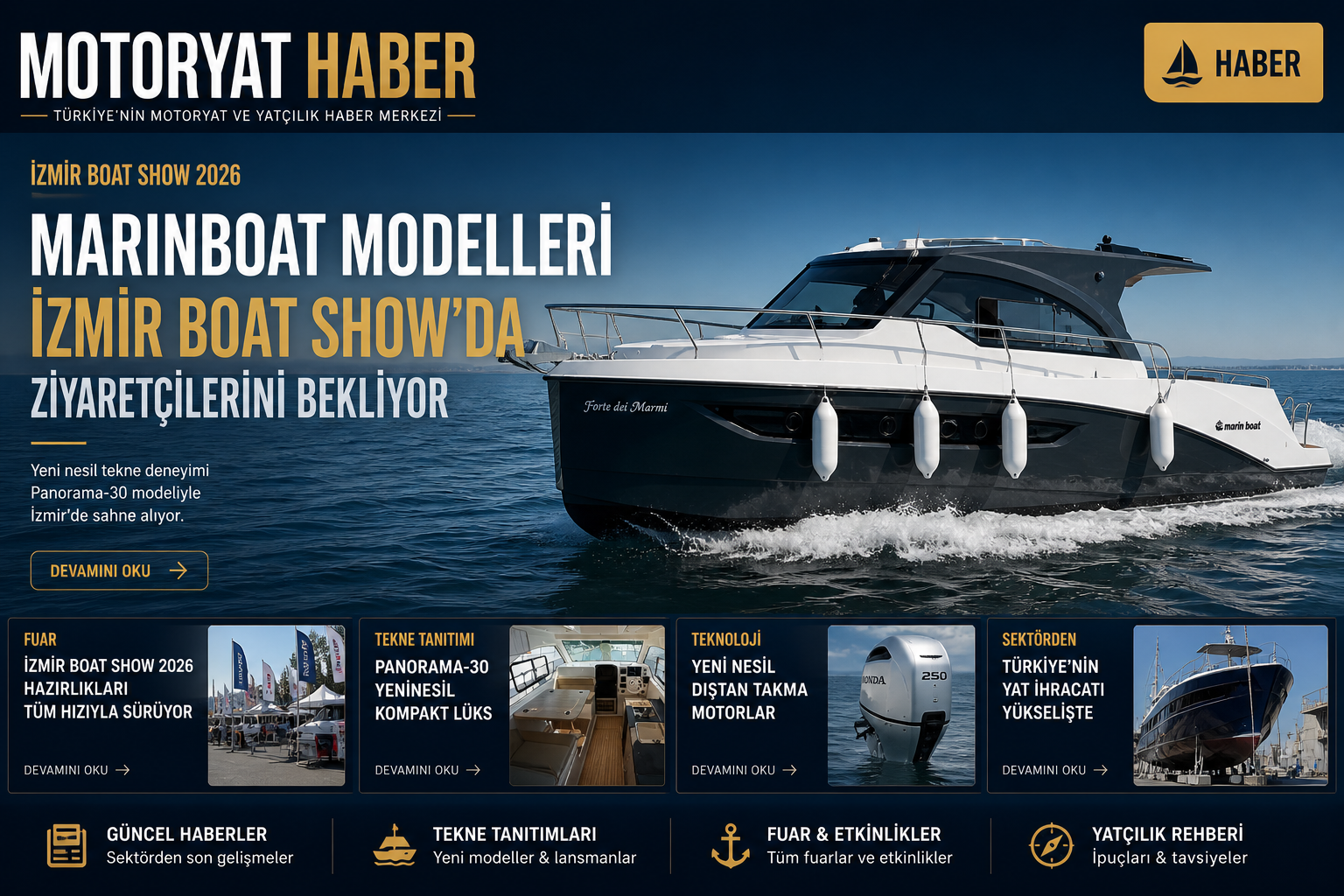 MOTORYAT HABER | MarinBoat Modelleri İzmir Boat Show’da Ziyaretçilerini Bekliyor